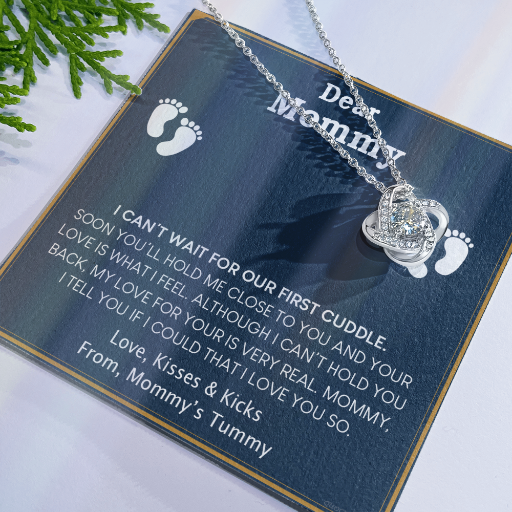 Pregnant Wife Gift,Interlocking Hearts Necklace, Mother's Day Gift,New Mom Gift