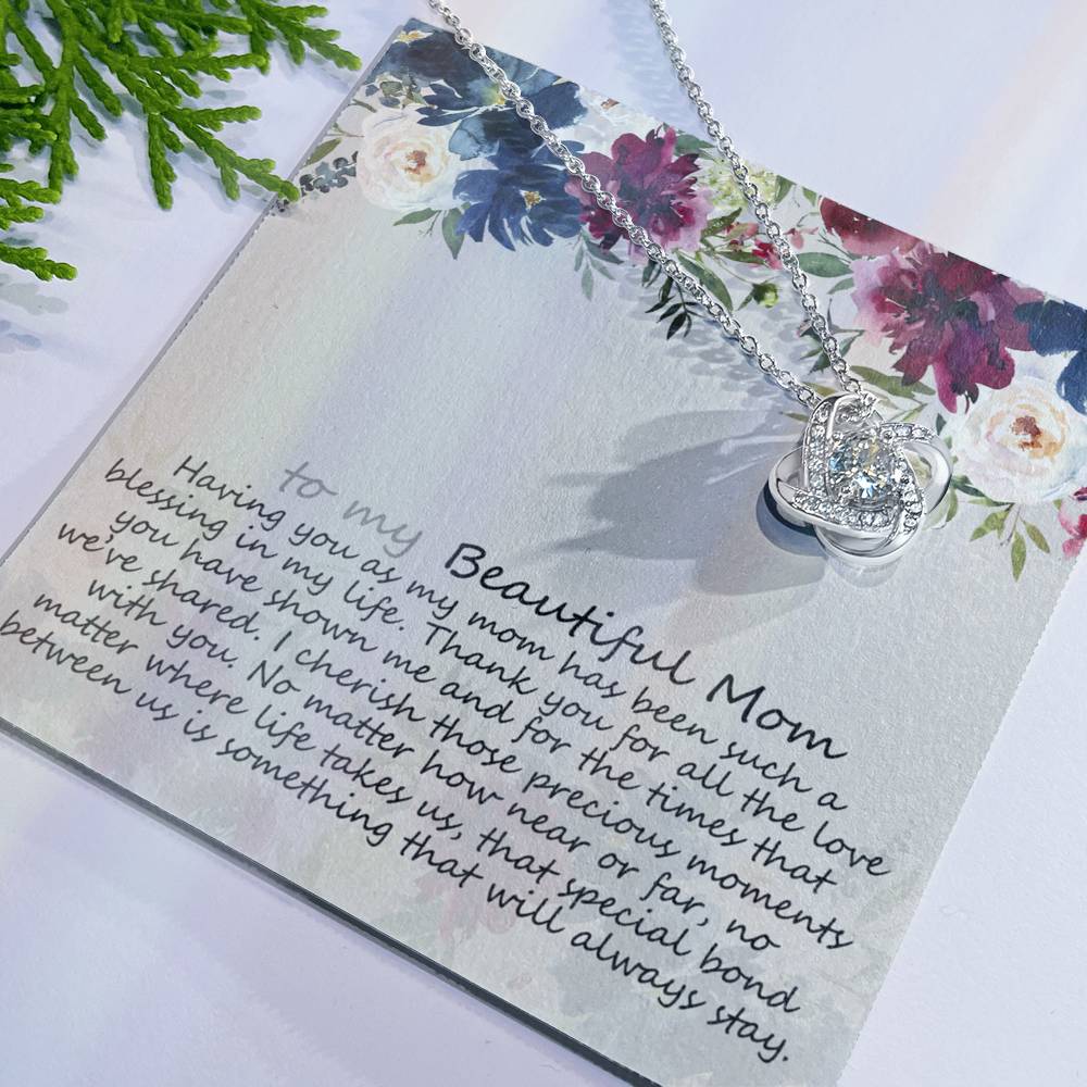 To my Beautiful Mom Necklace Mother's Day Gift Jewelry For Mother, Mom Gifts