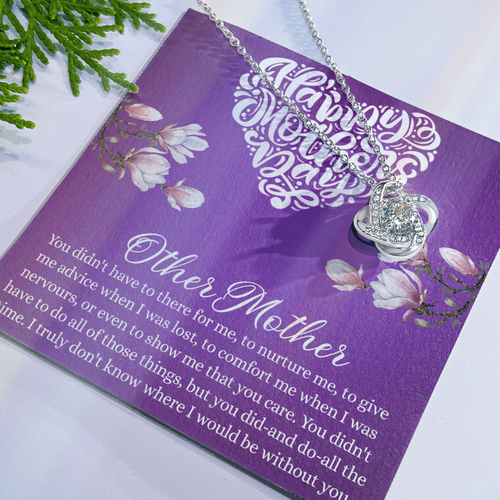 Happy Mother Day Necklace, Other Mother Love Knot Necklace Gift From Daughter, Mother And Daughter Gift Necklace Personalized Gift Necklace For Mother Pendant, Love Knot Necklace Gift For Women