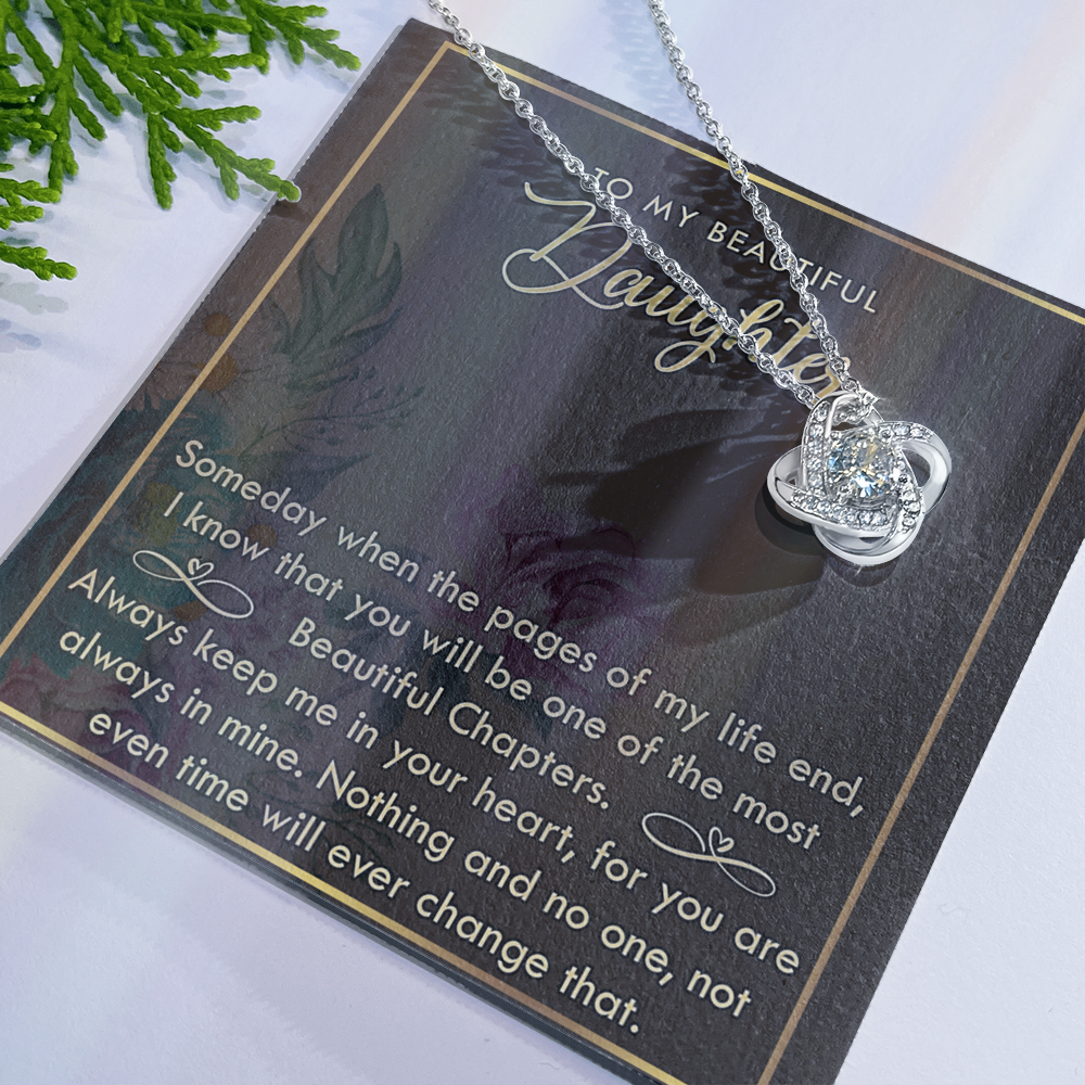 To My Daughter Gifts Necklace from Mom, Mother To Daughter Necklace, Mother Daughter Necklace Gift For Daughter, My Daughter Jewelry from Mommy Gift On Birthday Graduation Gift Box and Message Card
