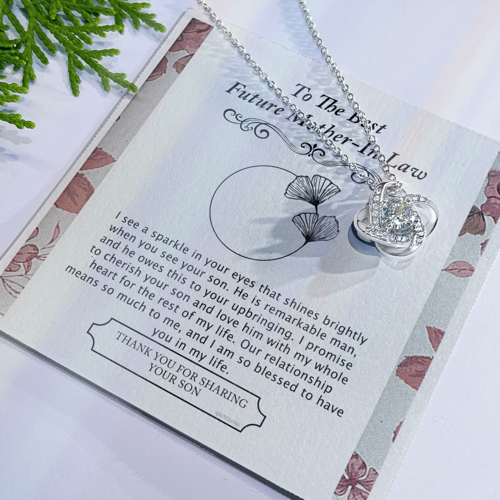 To The Best Future Mother In Law Love Knot Necklace From Son On Xmas