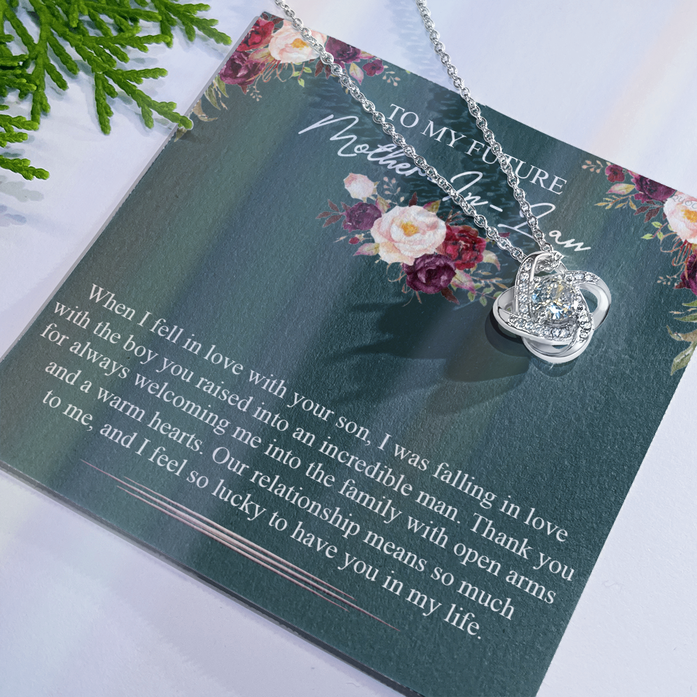 Future Mother In Law Necklace, To My Future Mother In Law Necklace From Son Mother In Law Love Knot Necklace Gift For Mother In Law From Son In Law Mother's Day Necklace Gift From Son In Law Jewelry