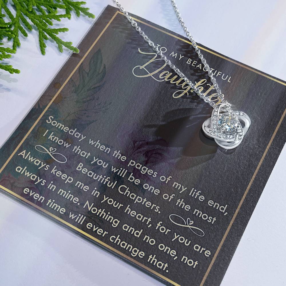 To My Daughter Gifts Necklace from Mom, Mother To Daughter Necklace, Mother Daughter Necklace Gift For Daughter, My Daughter Jewelry from Mommy Gift On Birthday Graduation Gift Box and Message Card