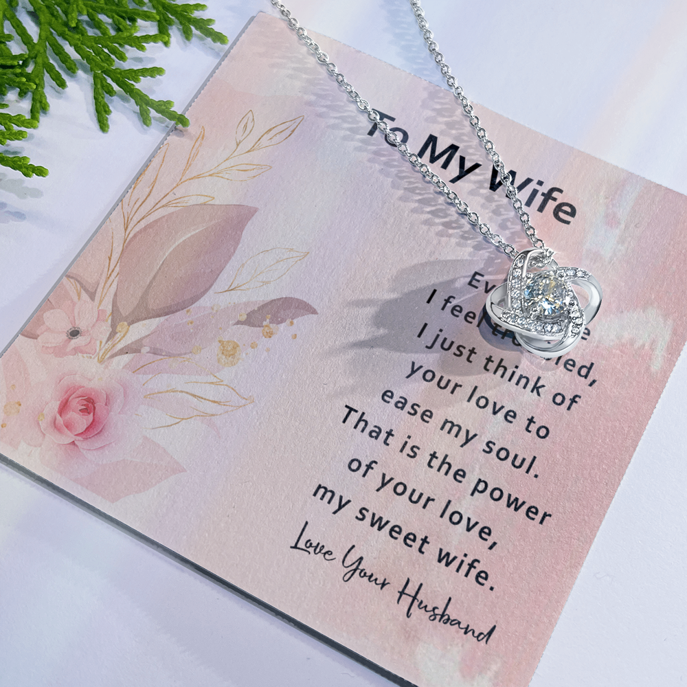 To My Wife Necklace From Husband, Necklace Valentines Day For Wife Jewelry Box Pendant Personalized Gift Necklace, Custom Romantic Gift Necklace For My Best Wife Ever, Jewelry Gift For Women