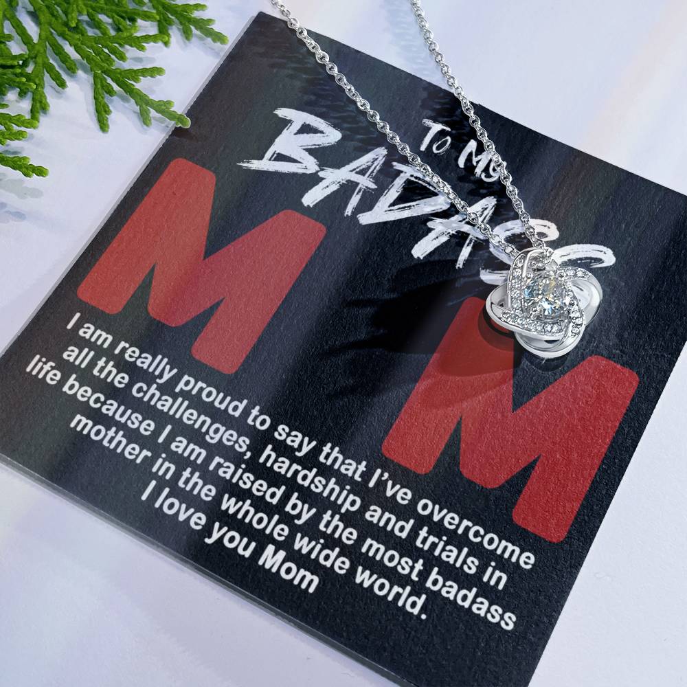 To My Badass Mom Necklace Badass Mom Gift, Jewelry For Step Mom On Mother's Day