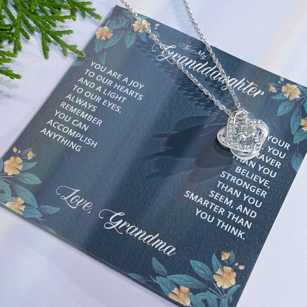 Granddaughter Gifts From Grandma - Granddaughter Necklace, Jewelry Keepsake Gifts For Granddaughter, Love Gift For Adults Or Girls On Birthday, Graduation, Wedding, Valentines, Mothers Day, Christma