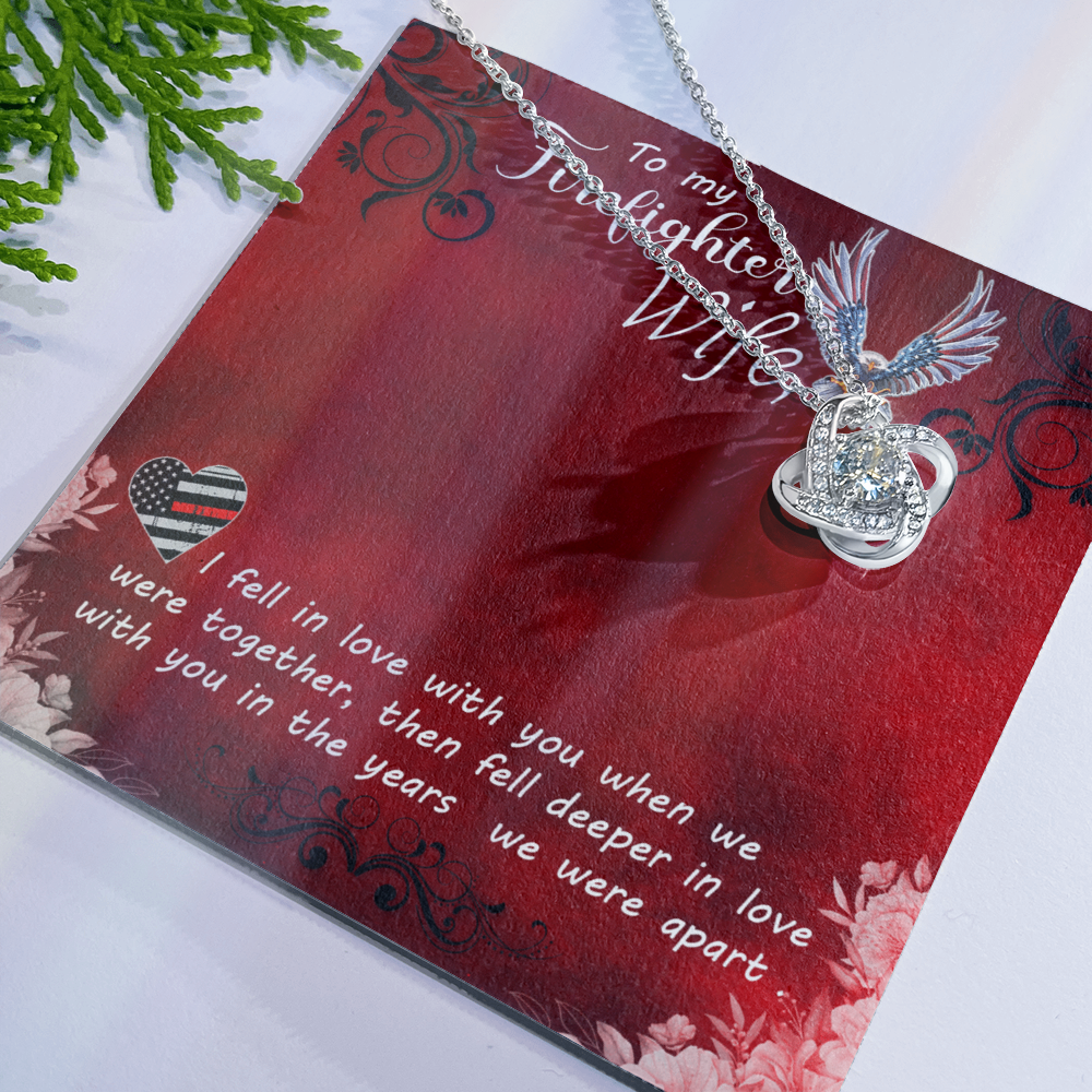 To My Firefighter Wife Necklace From Husband Valentines Day Necklace Gift For Firefighter Wife Soulmate Gift Necklace Personalized Gift Jewelry For Women Romantic Gift Necklace Fell In Love Necklace