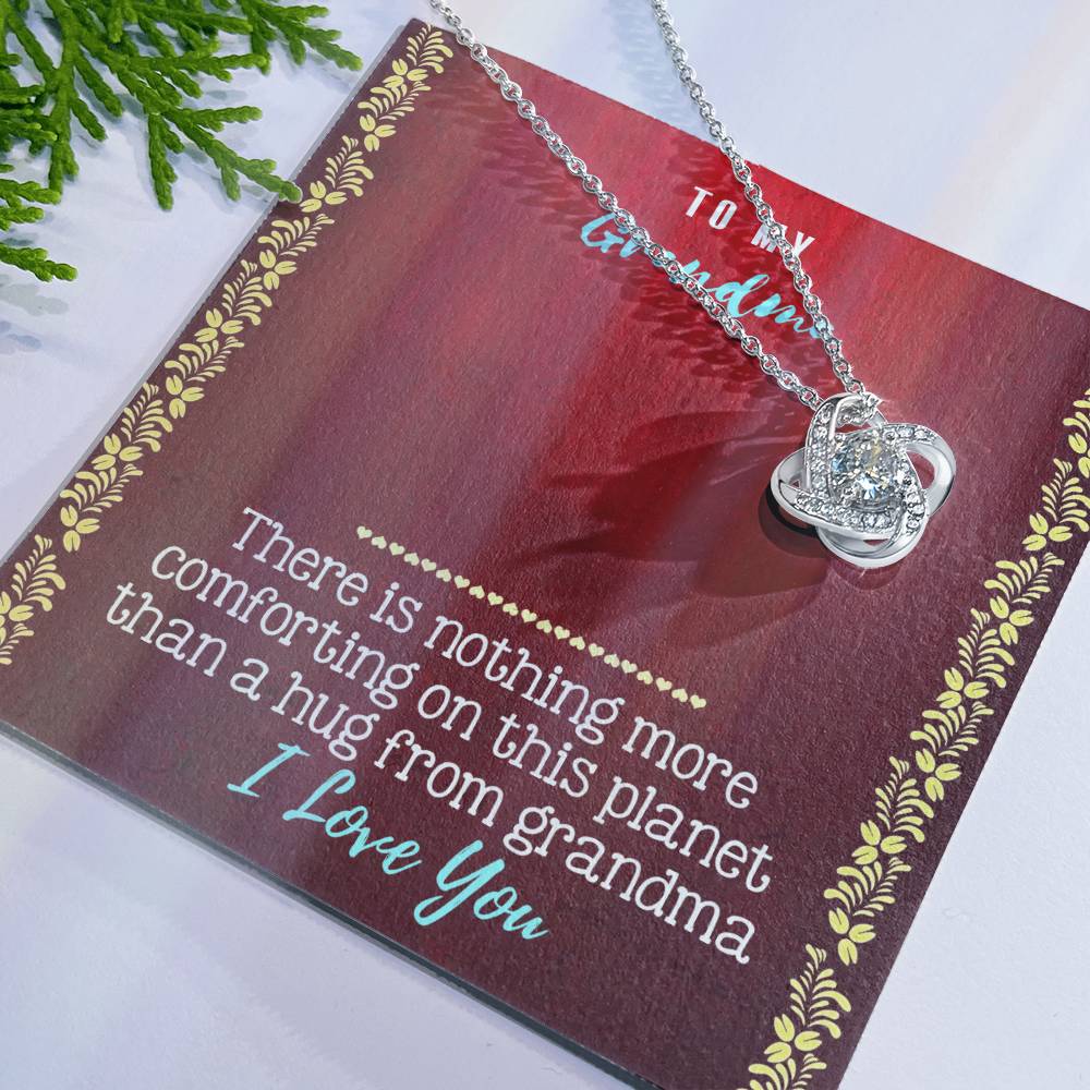 To My Grandma Gift Necklace, Love Knot Necklace Gift for Grandmother - Mothers Day Necklace For Grandma Nana, Grandma Jewelry Gift For Women From Grandchildren GrandKids , Pendant For Grandmother