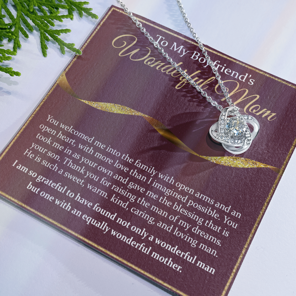 Personalized Gift Necklace For Boyfriends Mom, To My Boyfriend's Mom Necklace From Girlfriend's Mom,  Mother's Day Necklace For Boyfriend Mother, Mother's Day Necklace Gift for Bf Mom On Anniversary