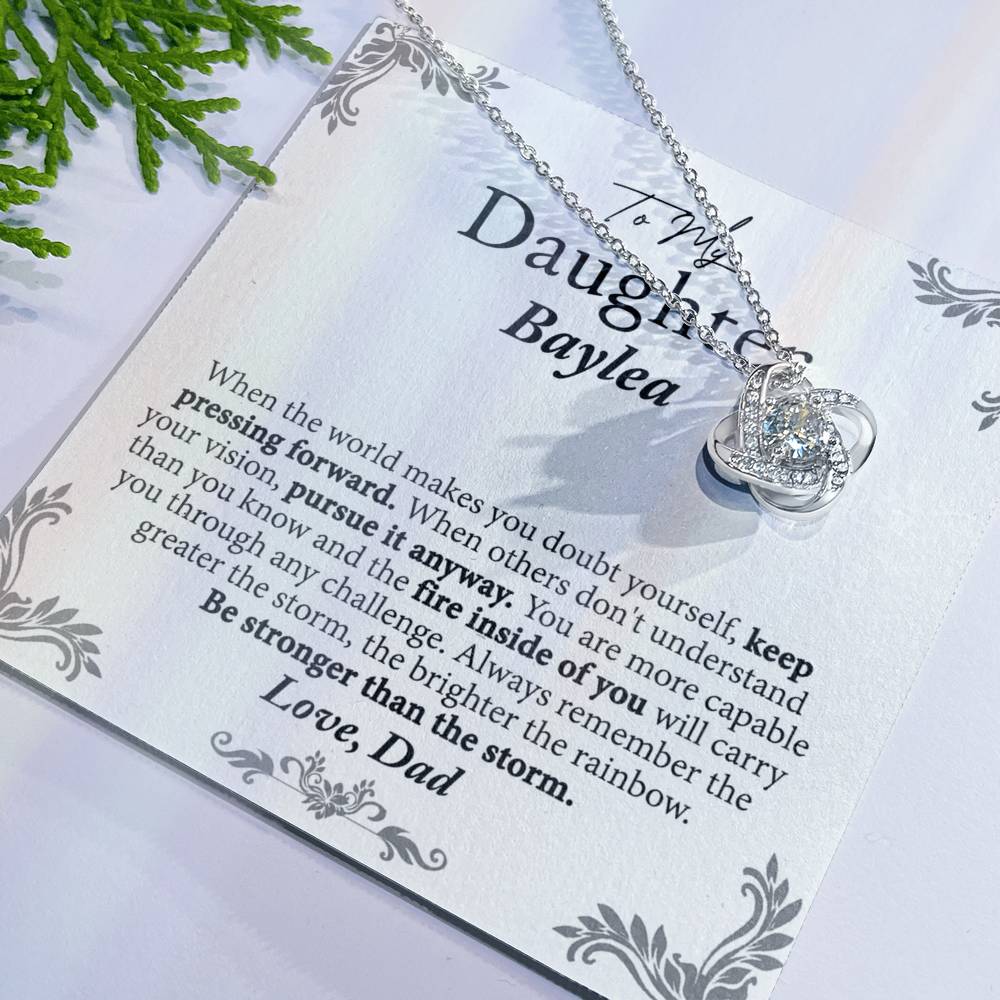 To My Daughter Gift Necklaces Pendants from Dad, Father and Daughter Gift Necklace Pendant On Graduation Gift Birthday Anniversary Christmas Includes Gift Box Jewelry Gift For Girls, Little Girl