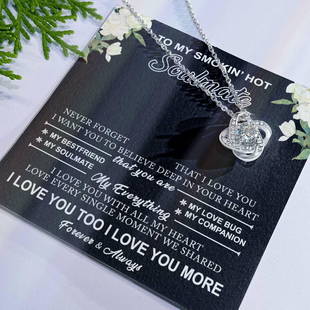 To My Soulmate Gift Necklace Love Knot Necklace Gift for Girlfriend, Soulmate 175117706783