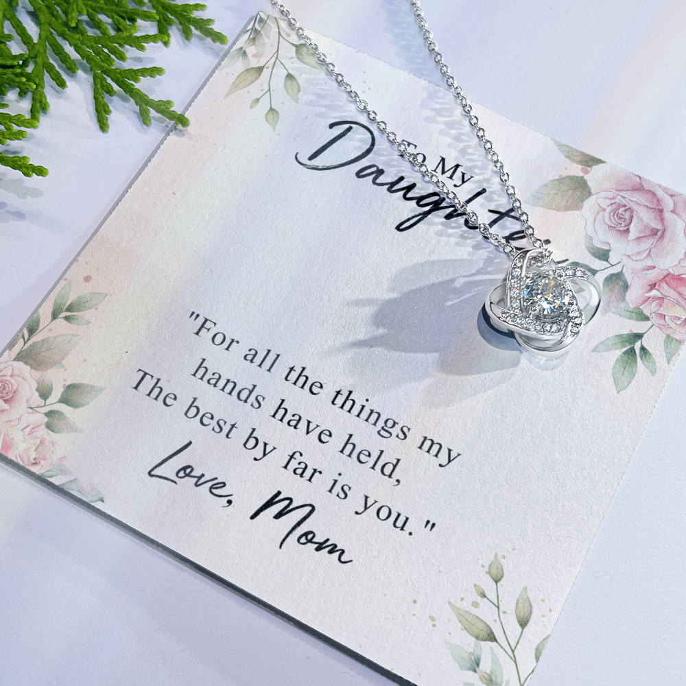 To My Daughter Necklace from Mom Mother To Daughter Gift Necklace, Pendant for Daughter Jewelry Gift for Her Girls Teen Girl Necklace Gift From Mom Gift For Daughter Necklace On Xmas Holiday Gifts