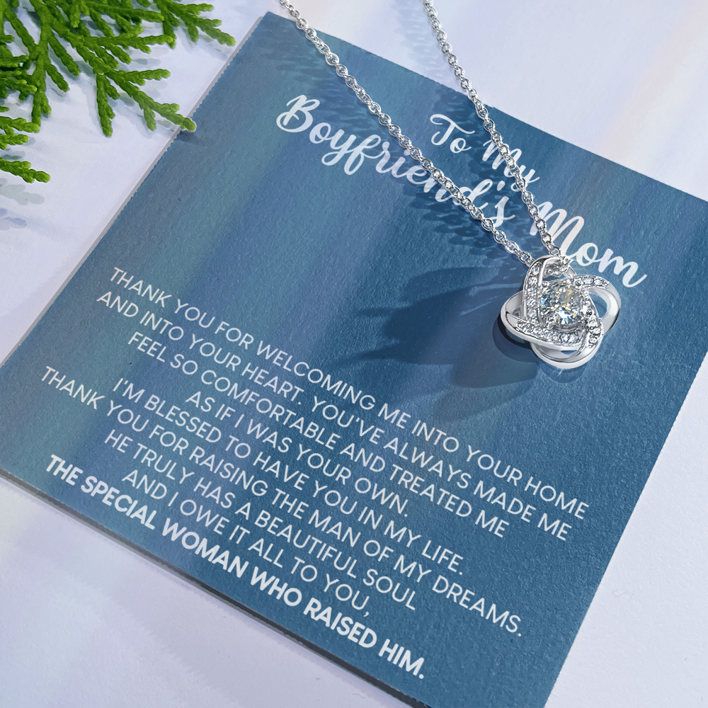 To My Boyfriend's Mom Necklace From Him, Daughter Gift For Mom, Gift Necklace for My Boyfriend's Mom Christmas, Necklace Gift For Bf Mom, Mothers Day Necklace For Boyfriends Mom From Girlfriend Mom