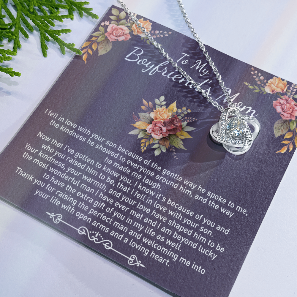To My Boyfriend's Mom Necklace From Girlfriend, Gifts Necklace For Boyfriend's Mom On Birthday Gift Mother's Day Necklace For Boyfriend's Mom, Jewelry For Women, Mother-In-Law Gift From Daughter