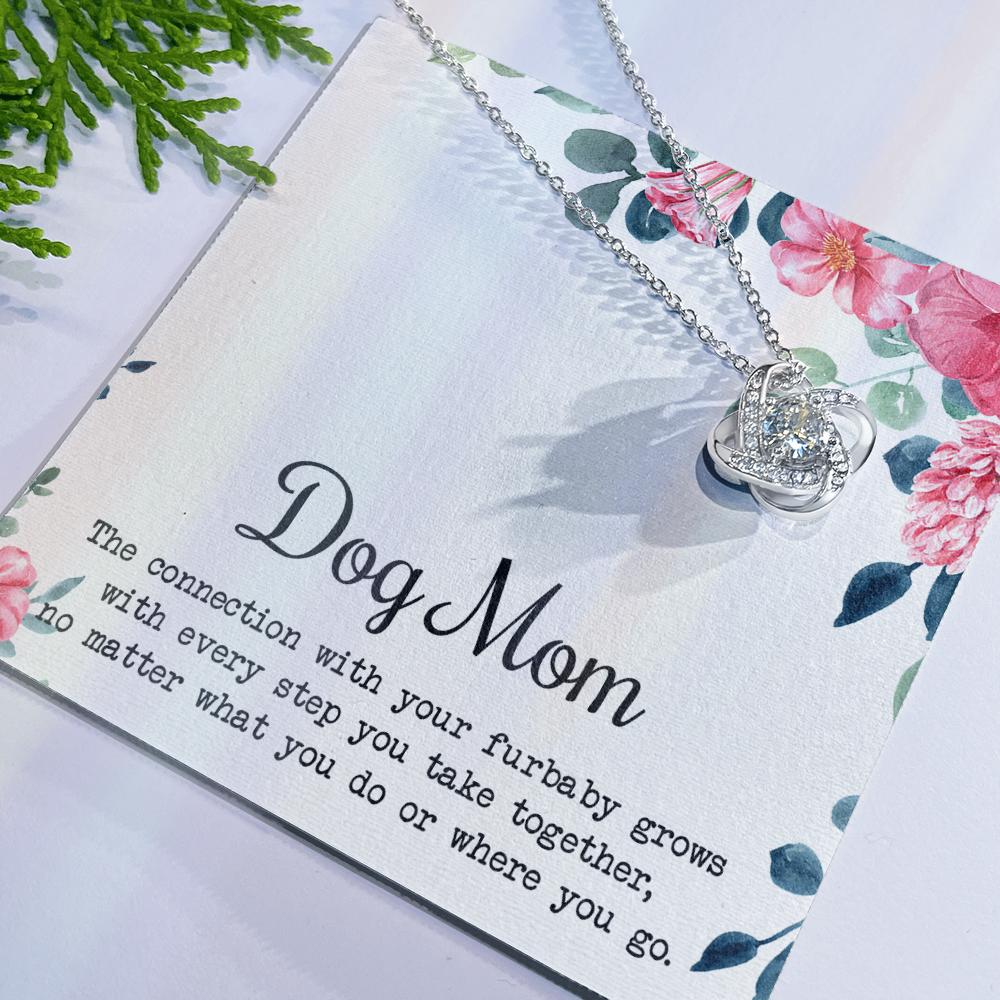 Dog Mom Necklace, To My Dog Mom Love Knot Necklace From Daughter Son To Mom Dog Mom Pendant Gift On Christmas Birthday Necklace Gift For Mother In Law Gift Necklace, Necklace Gift For Mom, Mommy
