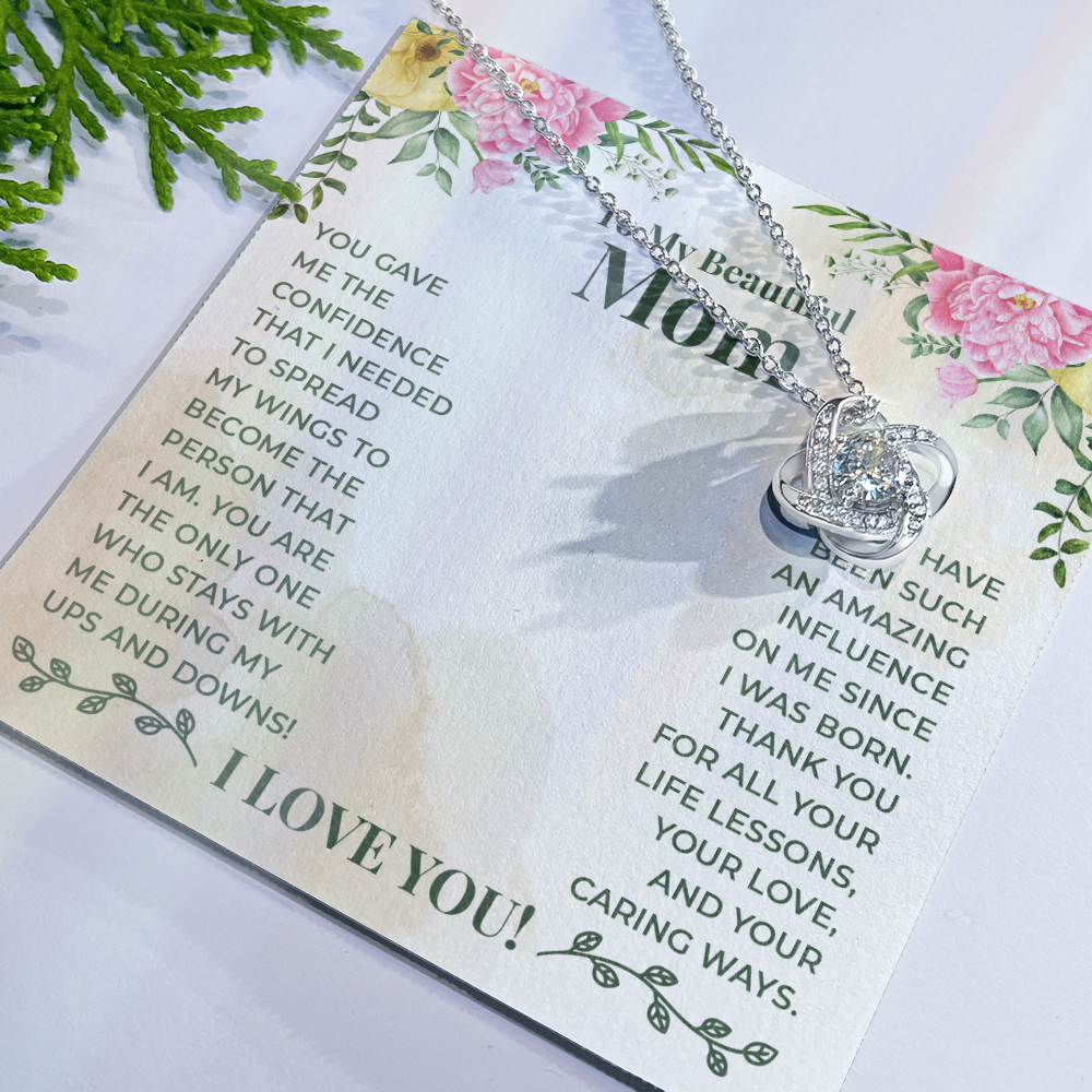 To My Mom Necklace From Daughter, Beautiful Mom Necklace Gift For Her, Jewelry For Mom, Sentimental Mother's Day Gift for Mom, Unique Moms Birthday Gift Ideas On Mothers Day Anniversary Birthday