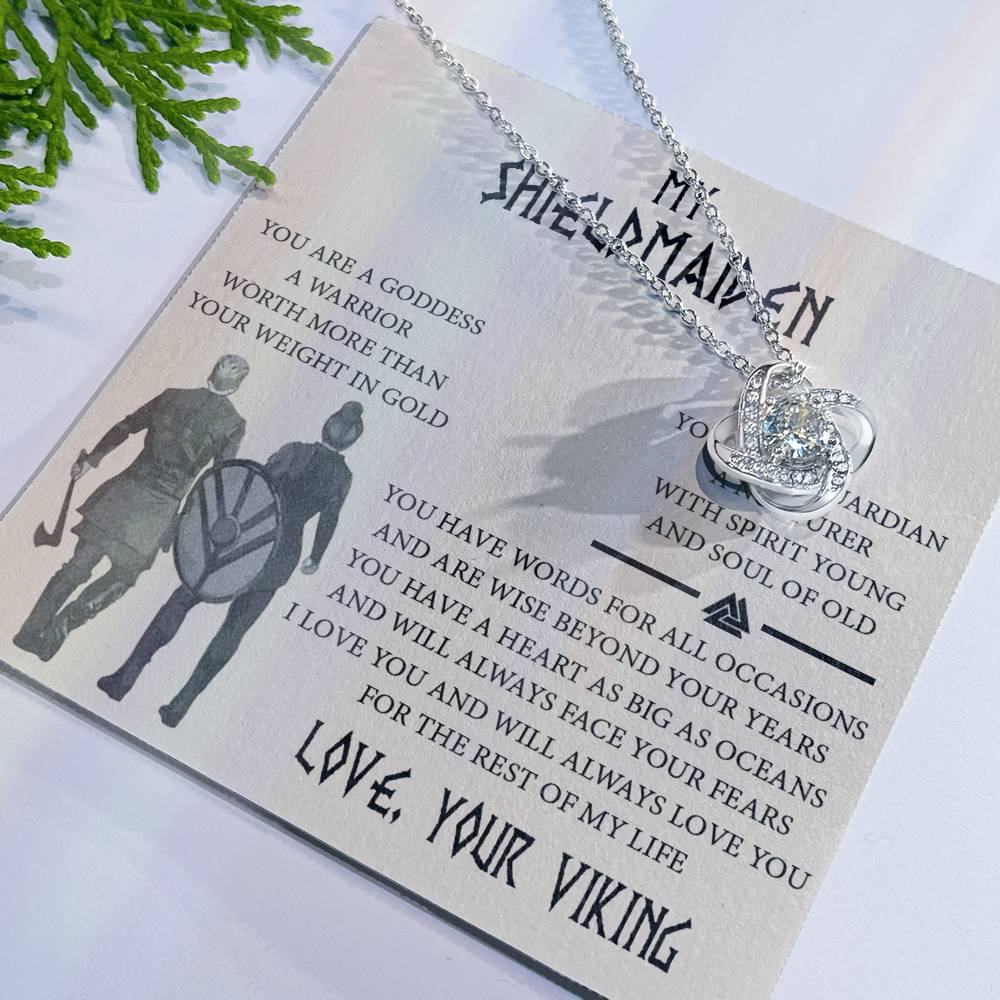 Love Knot Necklace For Your Shieldmaiden Wife Happy Mother's Day Gift Viking