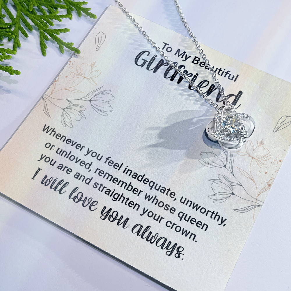 To My Beautiful Girlfriend Necklace From Boyfriend Love You Gift On Xmas For Her