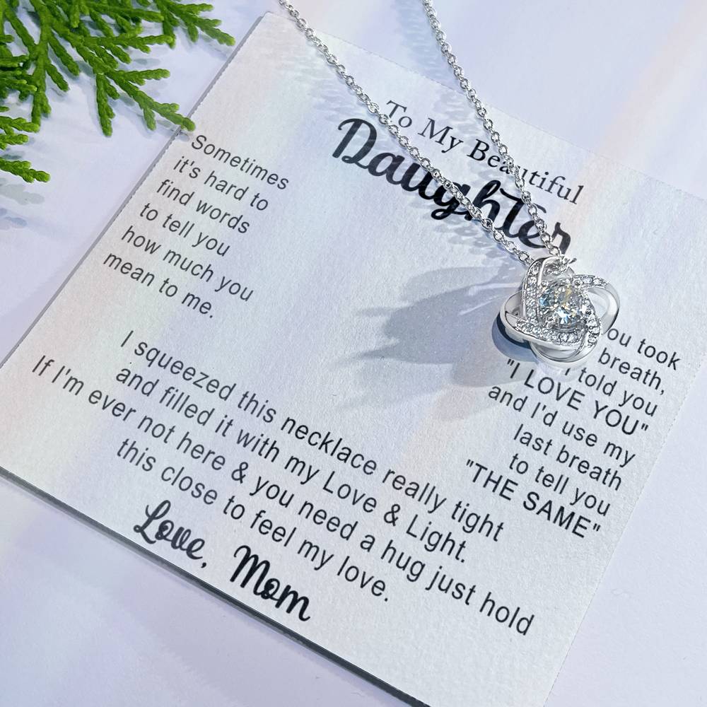 Mother to Daughter Gifts Necklace from Mom to Daughter Necklace, Necklace for Daughter from Mom, To My Beautiful Daughter Gift Necklace from Daddy Includes Gift Box and Message Card