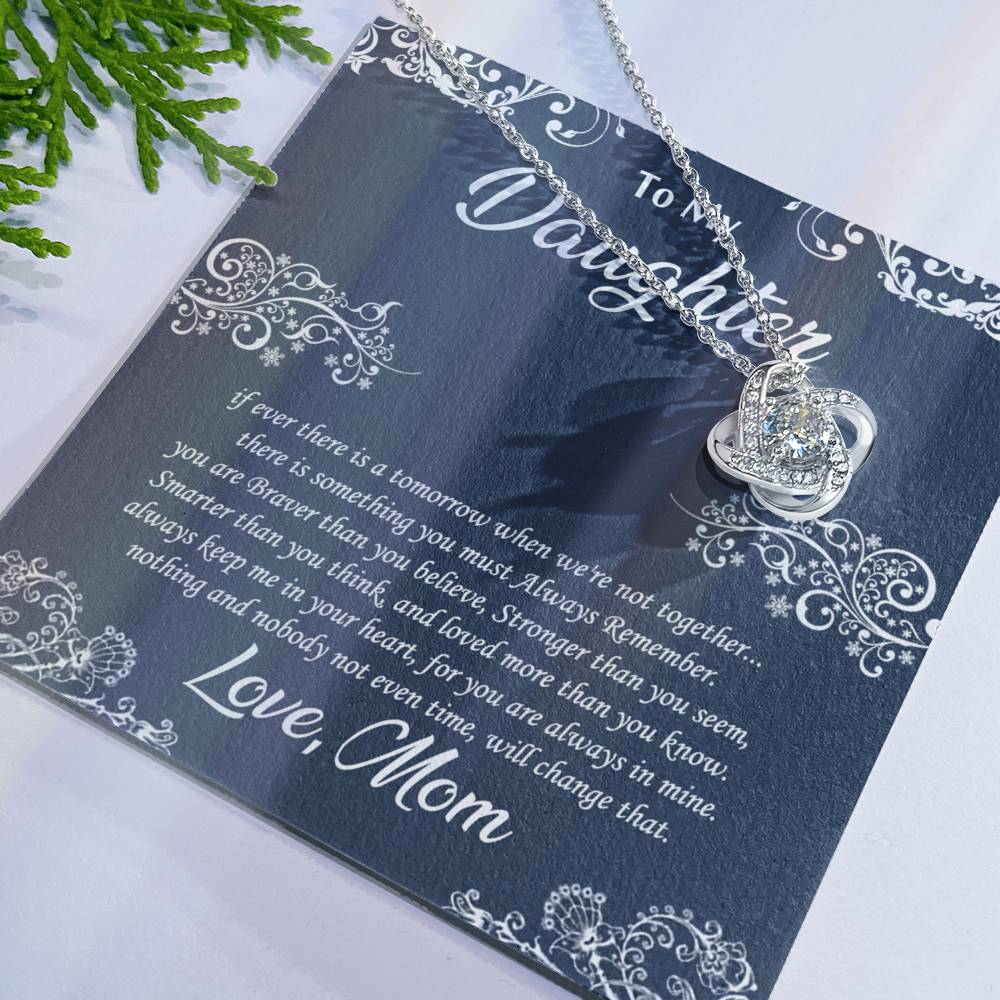 Daughter Gift Necklace From Mom, To My Daughter From Mom, Mother Daughter Necklace, Gifts For Daughters From Mothers, Jewelry Gift For Bonus Daughter On Birthday, Christmas, Graduation