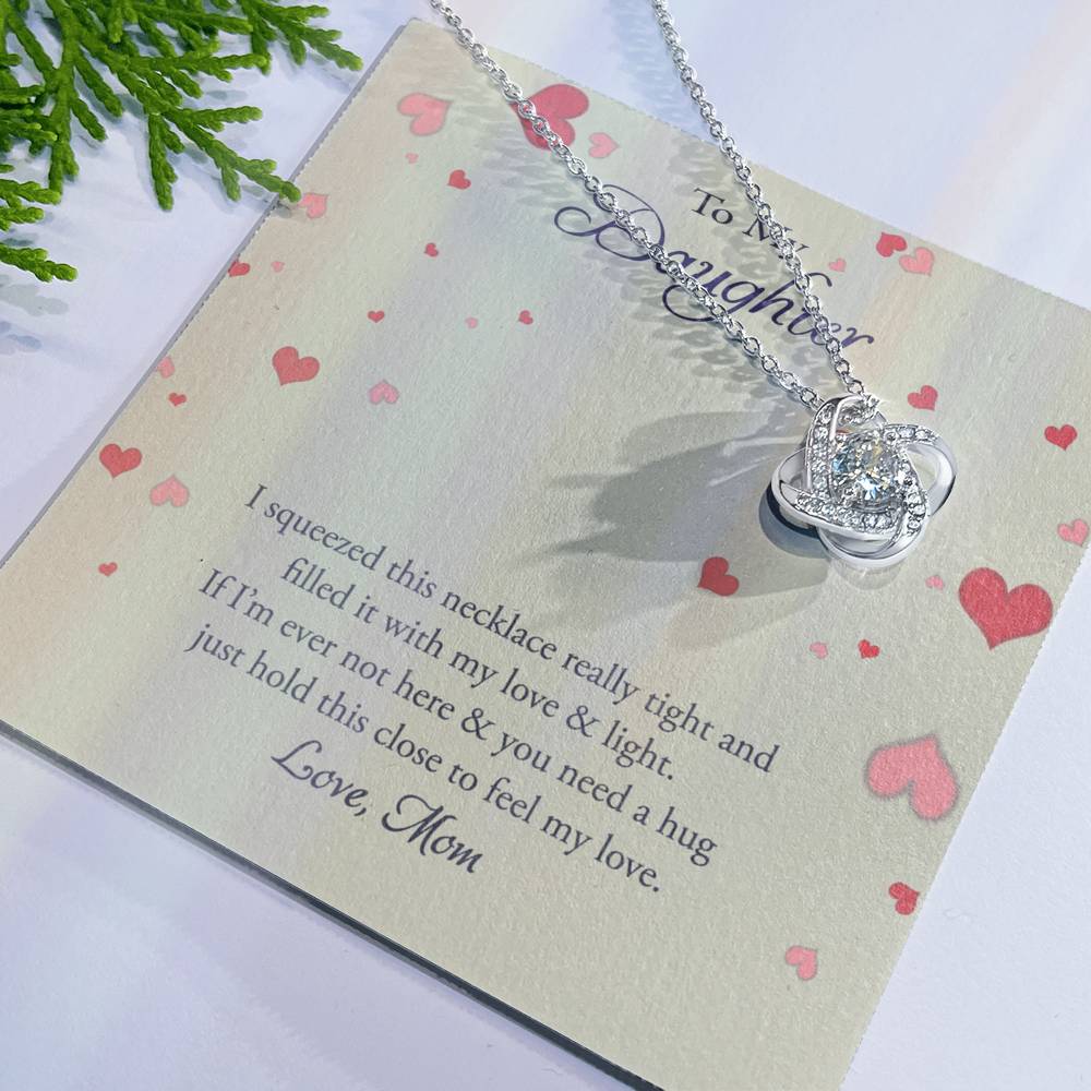 To My Daughter Gift Necklace From Mom, Jewelry Gift for Girls Daughter from Mom, Sentimental Gift for Her, Message Card and Gift Box styles On Birthday, Christmas, Anniversary Graduation Gift