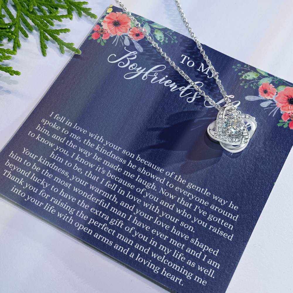 To My Boyfriend Mom Necklace From Girlfriend, Gift For Boyfriend's Mom Necklace On Christmas, Holiday, Anniversary, Mothers Day Necklace For Boyfriends Mom, Presents for Mom Necklace for Women