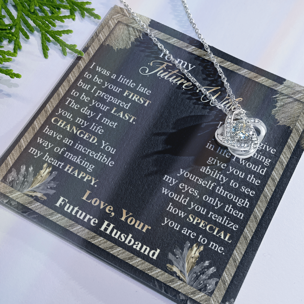 To My Future Wife Necklace From Future Husband To Wife Jewelry Gift For Women Soulmate Gift Necklace From Men Love Knot Necklace Gift For Future Wife Husband And Wife Gift Necklace For Future Wife