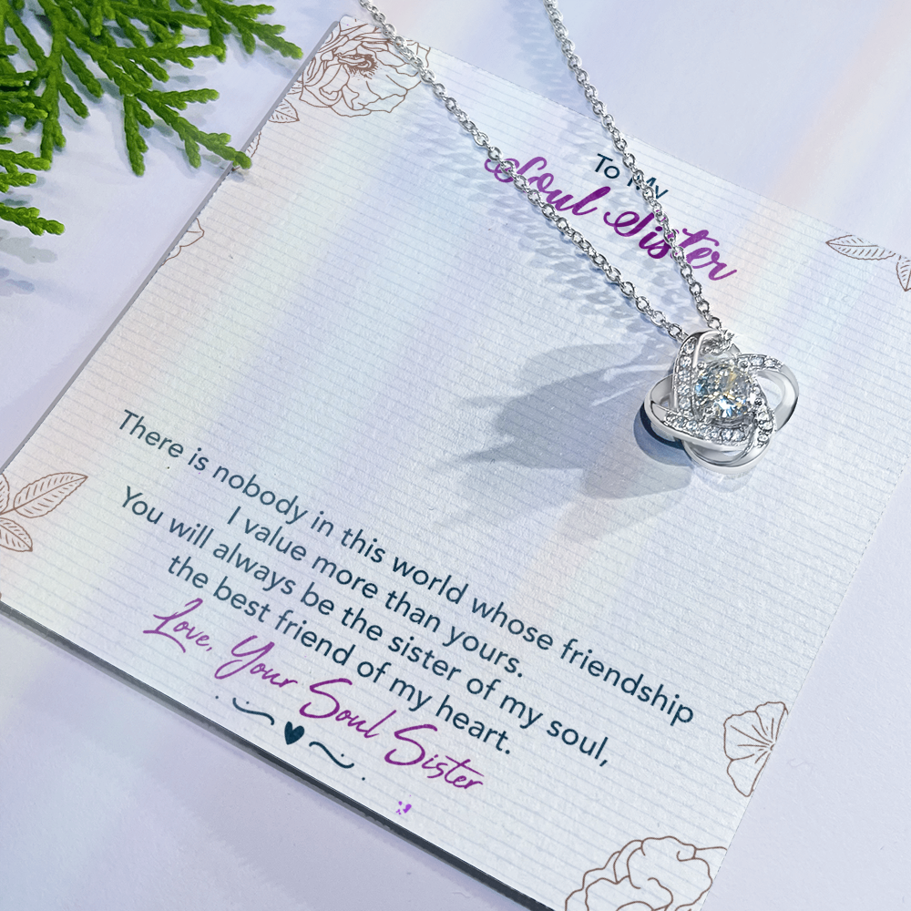 Soul Sister Gift Necklace, Unbiological Sister Gift Necklace, Sister In Law Gift Pendant, future sister in law gift Necklace On Birthday, Anniversary Valentine Day, Christmas Wedding Gift Necklace