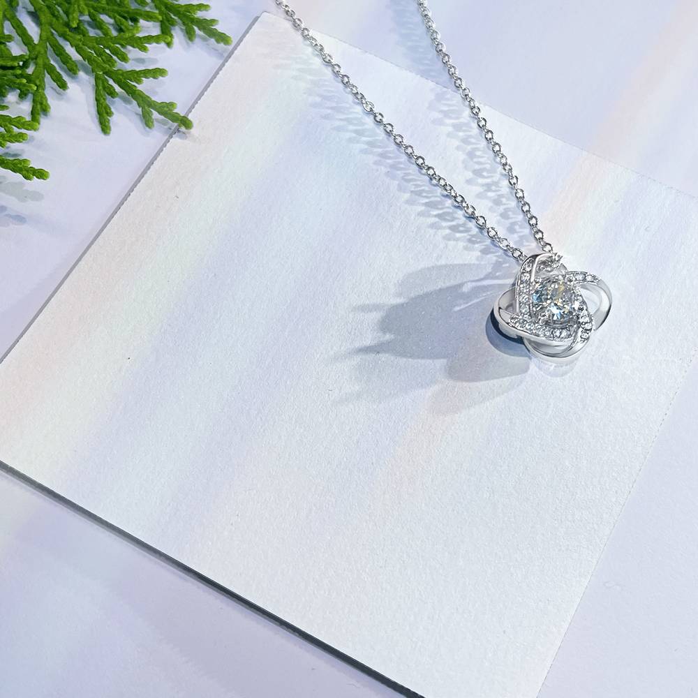 To My Mom Necklace From Daughter, Birthday Gift For Mom, Mother's Day Necklace Gift For Mom, Love Knot Pendant Gift For Mom, Meaningful Mom Gift Necklace, Daughter And Mother Jewelry Gift For Women