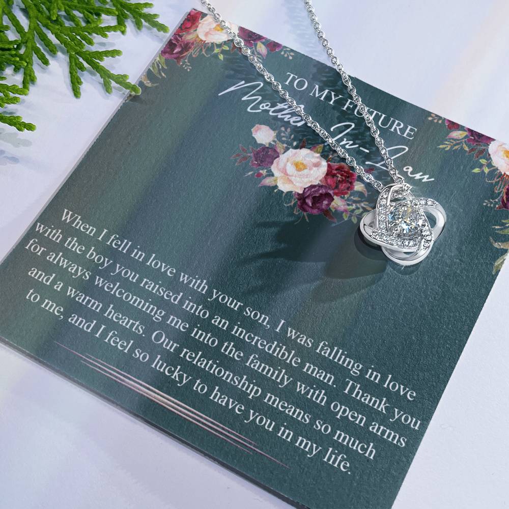 Future Mother In Law Necklace, To My Future Mother In Law Necklace From Son Mother In Law Love Knot Necklace Gift For Mother In Law From Son In Law Mother's Day Necklace Gift From Son In Law Jewelry Love Knot Necklace 6323