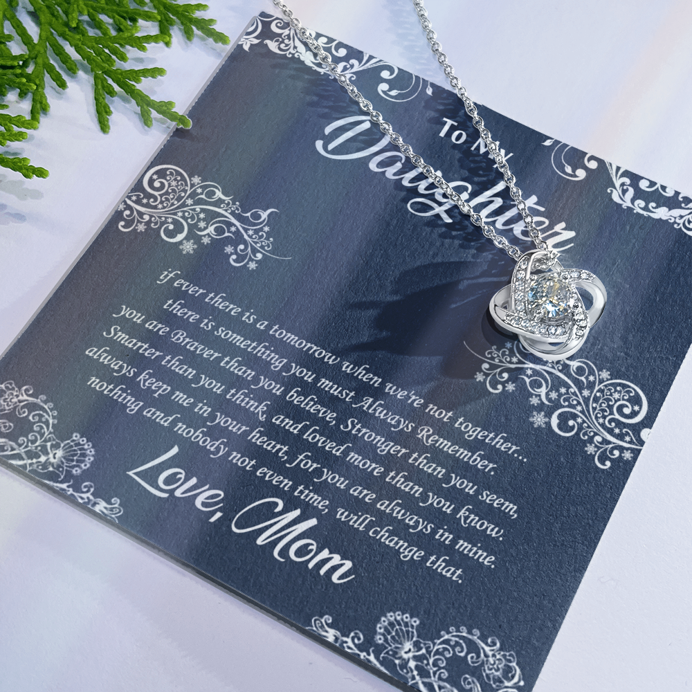 Daughter Gift Necklace From Mom, To My Daughter From Mom, Mother Daughter Necklace, Gifts For Daughters From Mothers, Jewelry Gift For Bonus Daughter On Birthday, Christmas, Graduation