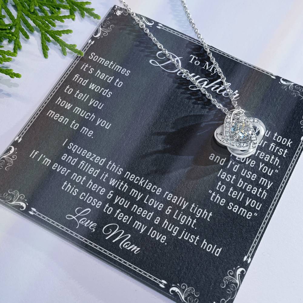 Jewelry, Message Card Necklace - Personalized Necklace With Message Card And Box Jewelry Custom Card, Christmas Daughter Necklace To My Daughter Necklace From Mom Jewelry Gift For Girls