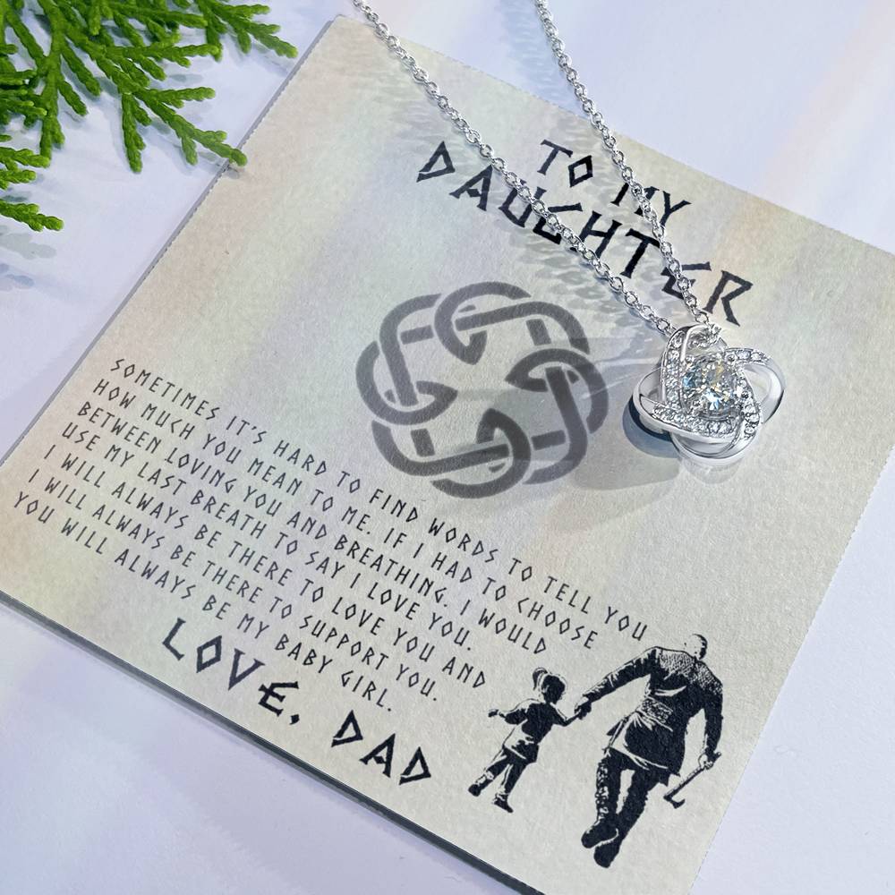 Viking Daughter Necklace From Dad To My Shieldmaiden Daughter Always Remember You Are Braver Than You Believe Necklace Message Card and Gift Box styles On Birthday, Christmas Graduation Gift