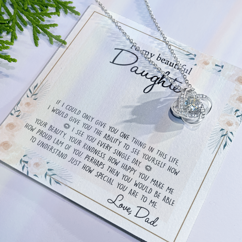 Father To Daughter Gifts Necklace for Daughter Birthday Gift for Her Daughter Graduation Day And Christmas Present For Daughter From Dad Jewelry Gift For Teen Girls, To My Daughter Necklace