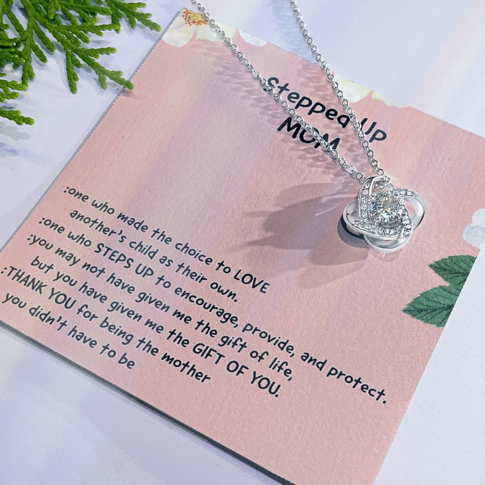 Stepped Mom Necklace, To My Steooed Up Mom Necklace Gift From Daugter, Stepped Up Mom Gift Necklace, Step Up Mommy Necklace To Daughter, Jewelry Gift For Mom On Birthday, Mother's Day Necklace Gift
