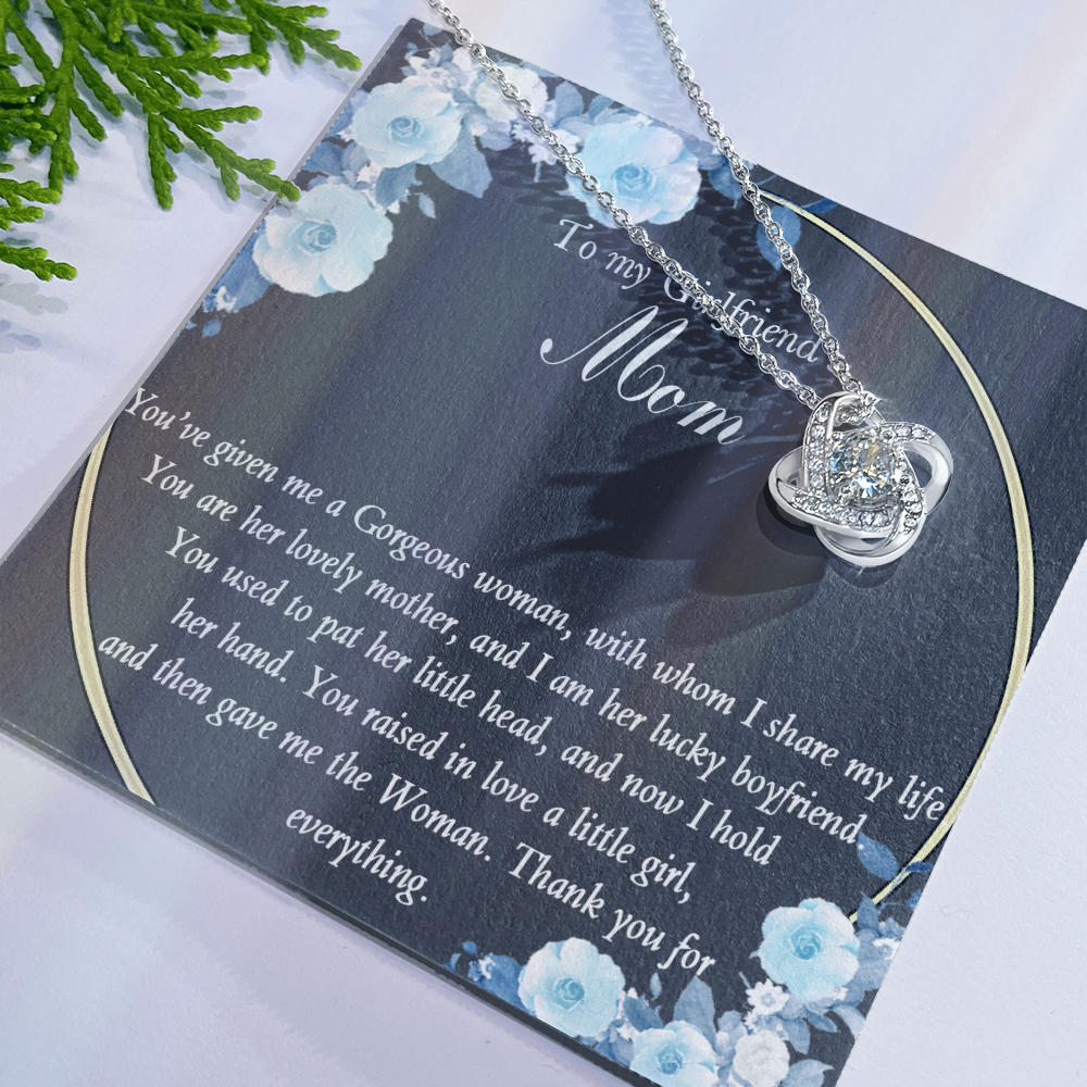 To My Girlfriends Mom Necklace From Daughter, Son On Mother's Day Gift For Her On Christmas, Anniversary, Birthday Gifts