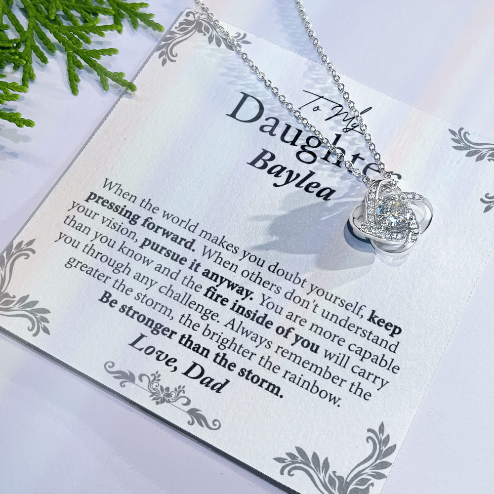 To My Daughter Gift Necklaces Pendants from Dad, Father and Daughter Gift Necklace Pendant On Graduation Gift Birthday Anniversary Christmas Includes Gift Box Jewelry Gift For Girls, Little Girl