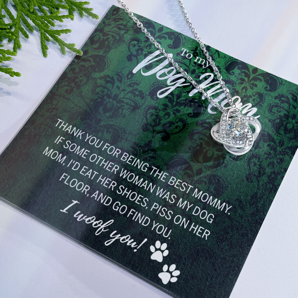 To My Dog Mom Necklace with Message Card And Box, Mother's Day Necklace Gift for Dog Mom, Dog Mom Gift Necklace, Mothers Day Necklace for Dog Mom Mother And Daughter Dog Lover Necklace for Women