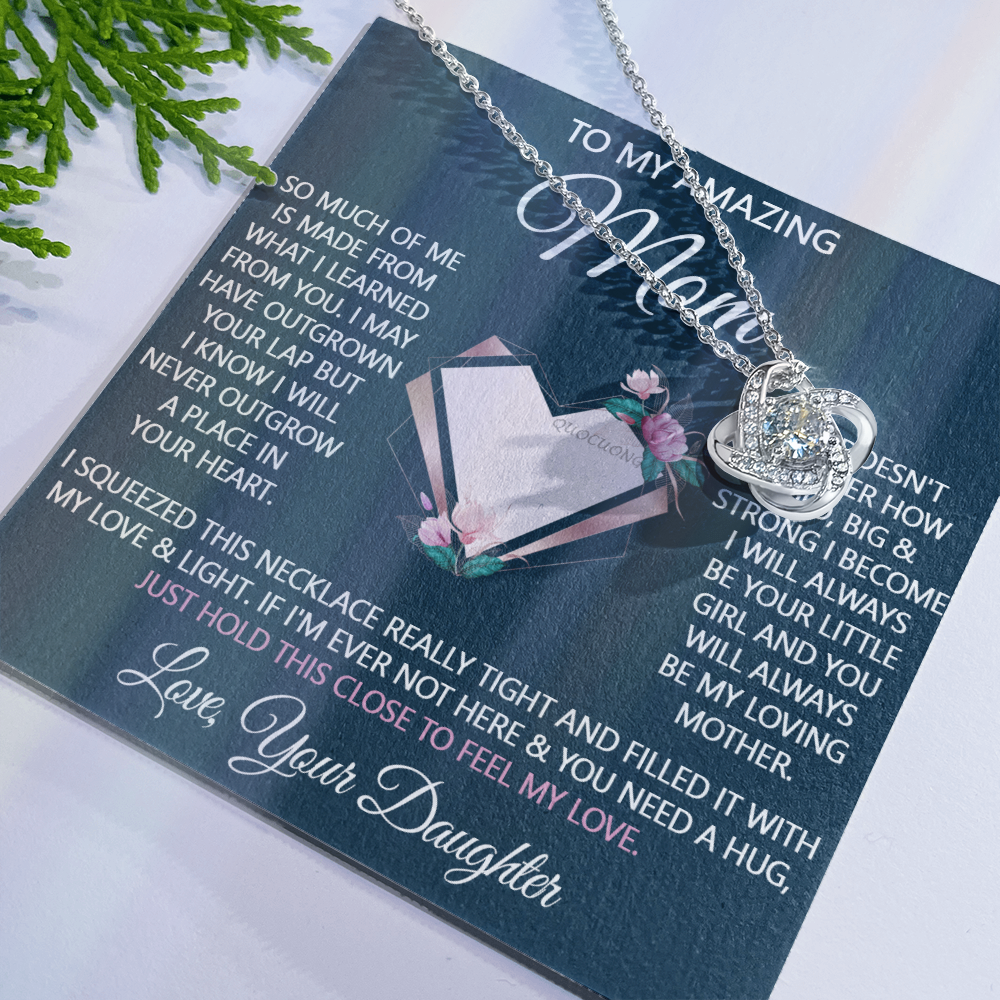 To My Amazing Mom Necklace From Daughter, Amazing Mom Gift Necklace On Birthday Gift, Anniversary, Mother's Day, Jewelry Gift For Women, Bonus Mom, Mother And Daughter Necklaces Gift For Her