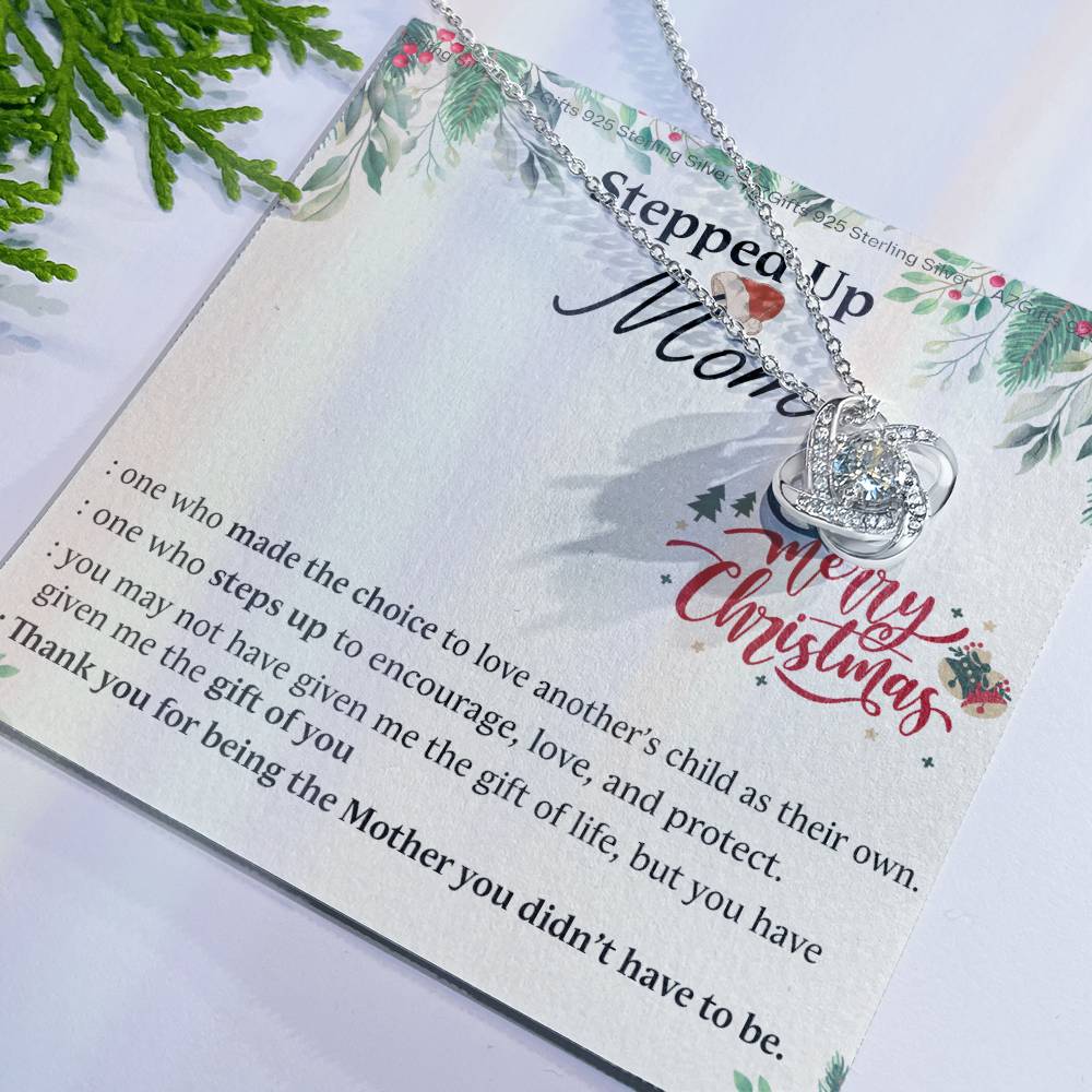 Inspirational StepMom Gifts Necklace Stepped Up Mom Necklace Gift On Christmas Birthday Bonus Mom Gift Necklace To My Stepped Up Mom Necklace From Daughter Son Merry Christmas Necklace Gift For Mom