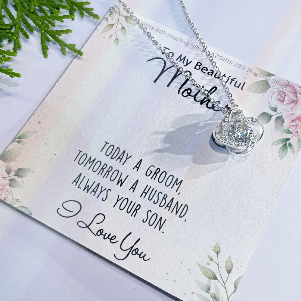 Mother's Day Necklace Gift For Her, To My Mom Necklace From Daughter, Beautiful Mother Love Knot Necklace Gift For Mom mazing Mom, Bonus Mom On Mothers Day, Anniversary, Birthday, Jewelry For Mother