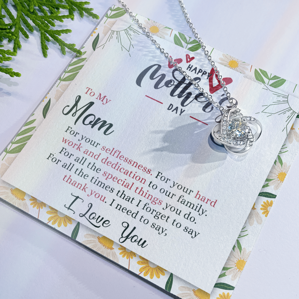 To My Mom Necklace, Happy Mother's Day Necklace Gift For Mom, Thank You Gift Necklace For Mom, To My Mom Necklace From Daughter Or Son, Mother And Daughter Jewelry Gift For Women, Bonus Mom, Mother