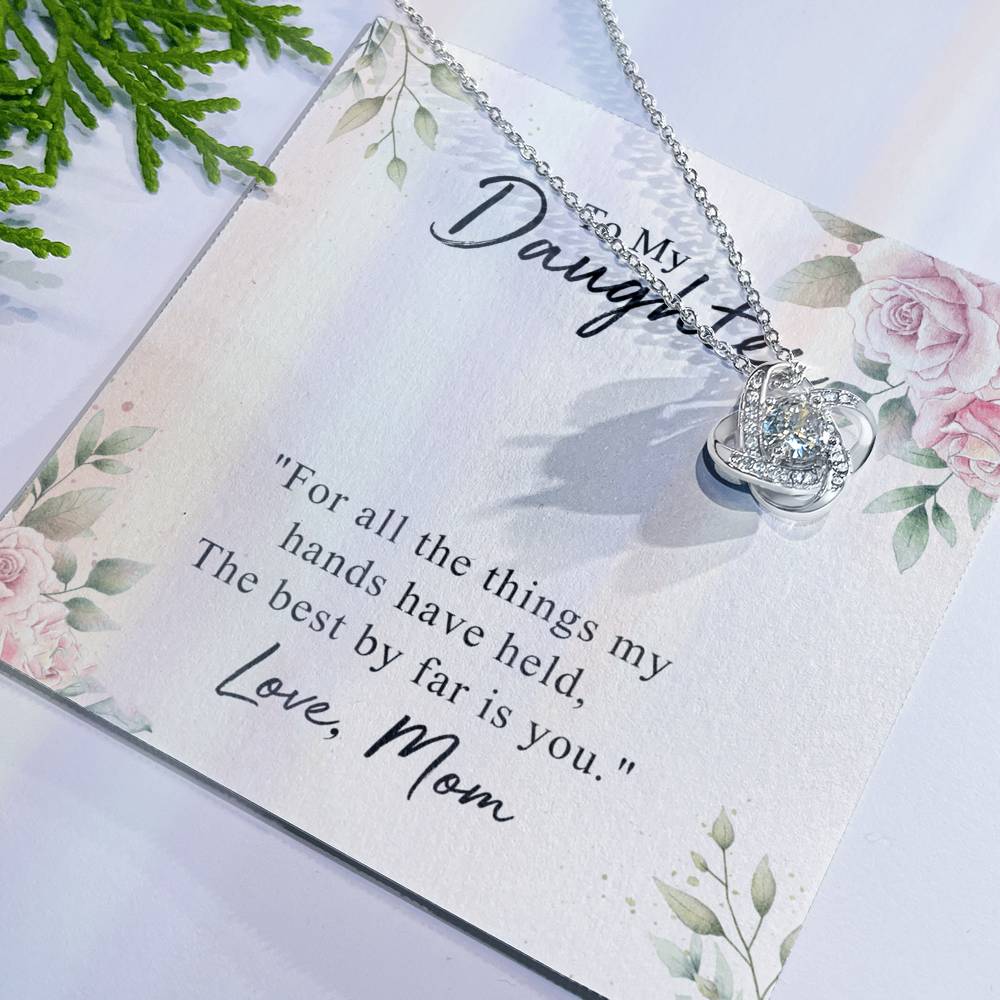 To My Daughter Necklace from Mom Mother To Daughter Gift Necklace, Pendant for Daughter Jewelry Gift for Her Girls Teen Girl Necklace Gift From Mom Gift For Daughter Necklace On Xmas Holiday Gifts
