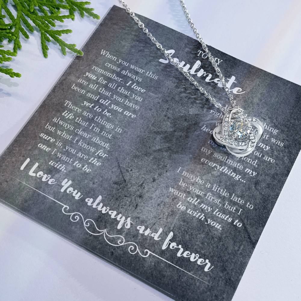Soulmate Gifts Necklace For Her, Personalized Romantic Gift Necklace, To My Soulmate Necklace From Husband, Boyfriend, Unique Necklace for Her Romantic Girlfriend Gifts Necklace Includes