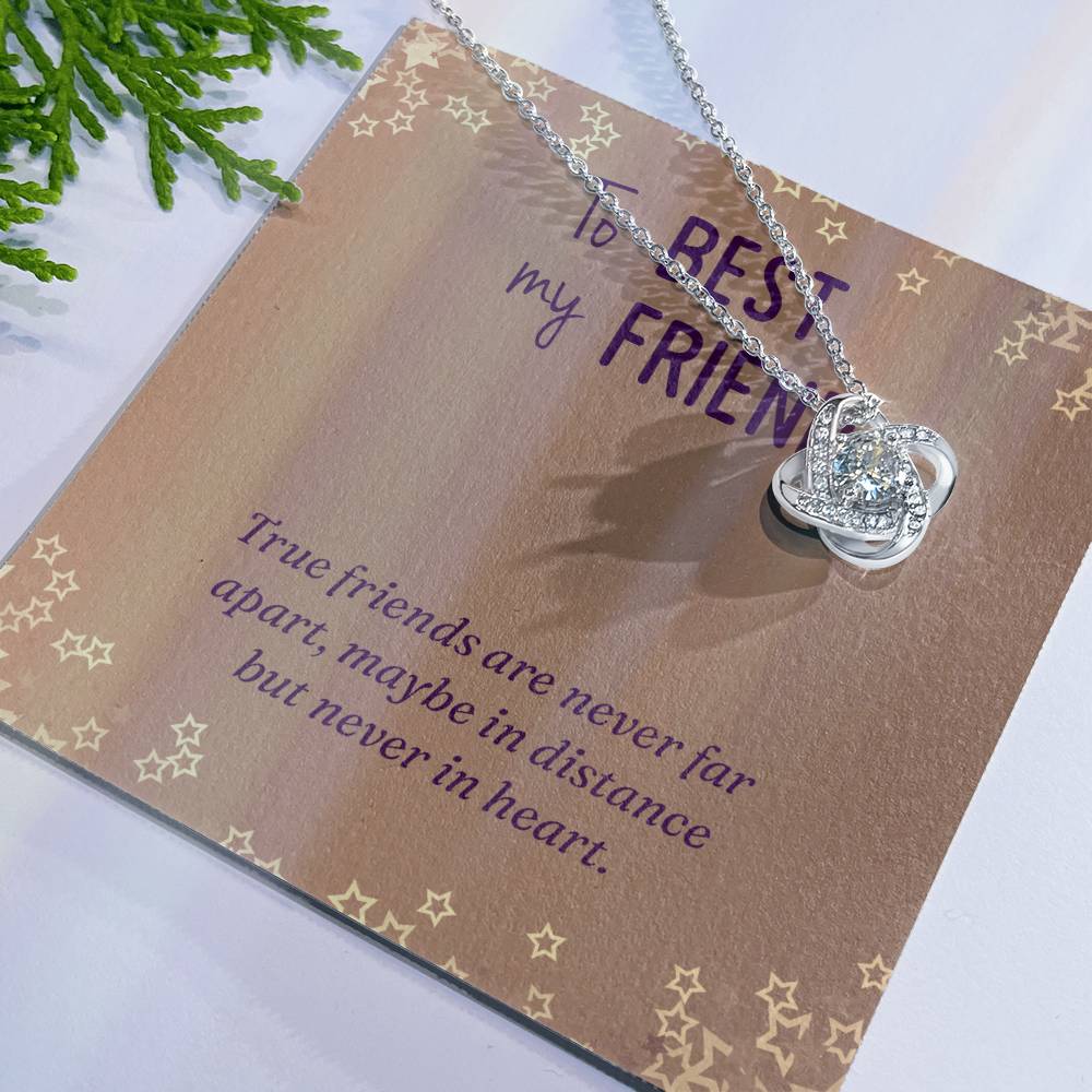 To My Best Friend Necklace Gift For Her On Xmas, True Friend Jewelry Gift To BFF