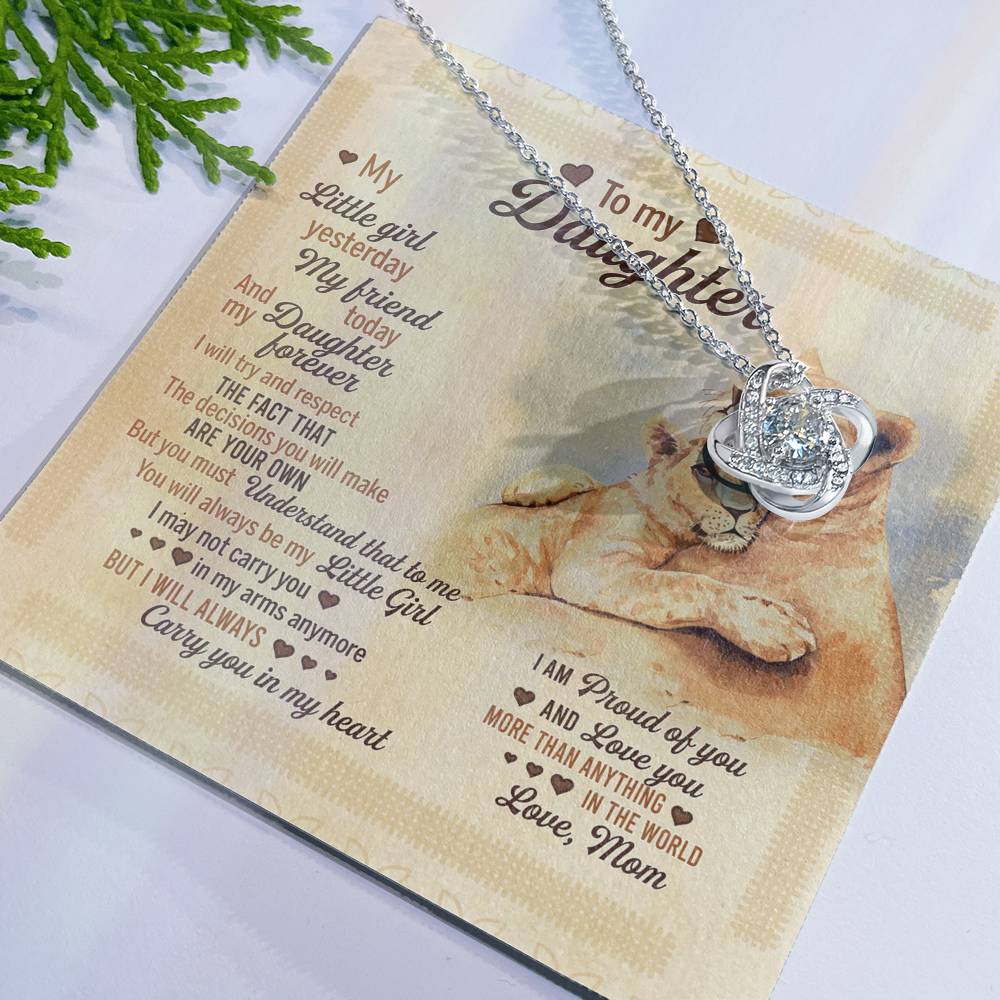 Mother To Daughter Gifts Necklace From Mommy, Mother Daughter Necklace, To My Daughter Necklace From Mom On Graduation Gift, Birthday Gift, Valentines, Christmas For Badass Daughter, Little Girl
