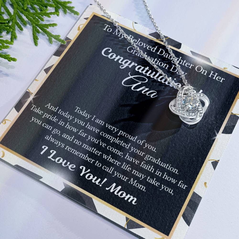 To My Beloved Daughter Graduation Gift From Mom, Graduation Day Necklace Gift For Daughter On Phd Graduation Graduating College Graduation, High School, Senior Graduation, Class of 2026 Necklace