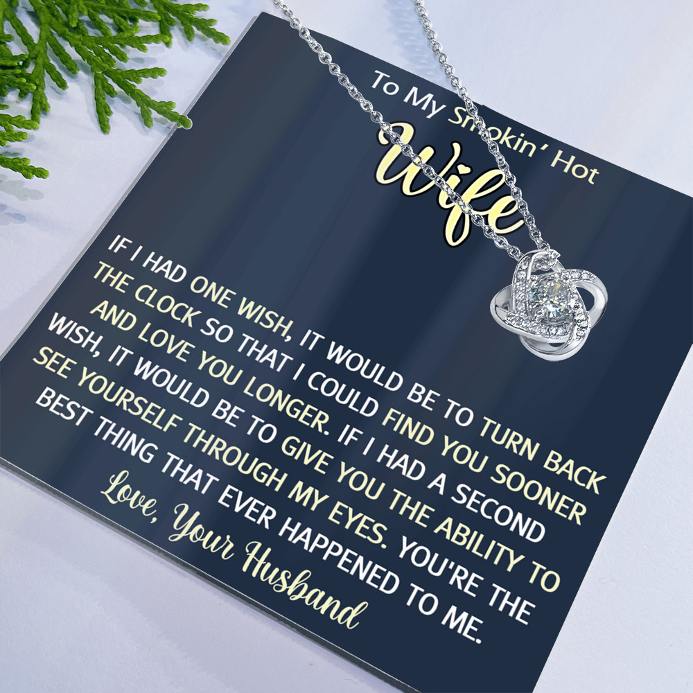Gift Necklace For Wife, Birthday Gifts Necklace For Wife From Husband Pendant, Valentines Day Find You Sooner Jewelry Box Pendant Personalized Custom Romantic Gift Necklace For My Best Wife Ever