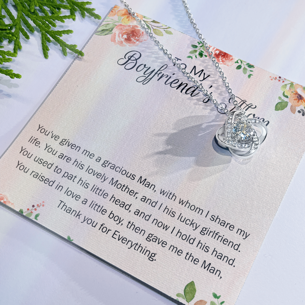 Mothers Day Necklace For Boyfriends Mom From Girlfriend, To My Boyfriend's Mom Necklace, Presents for Mom Necklace for Women, Boyfriend's Mom Christmas Jewelry, Mother's Day Necklace Gift for Bf Mom