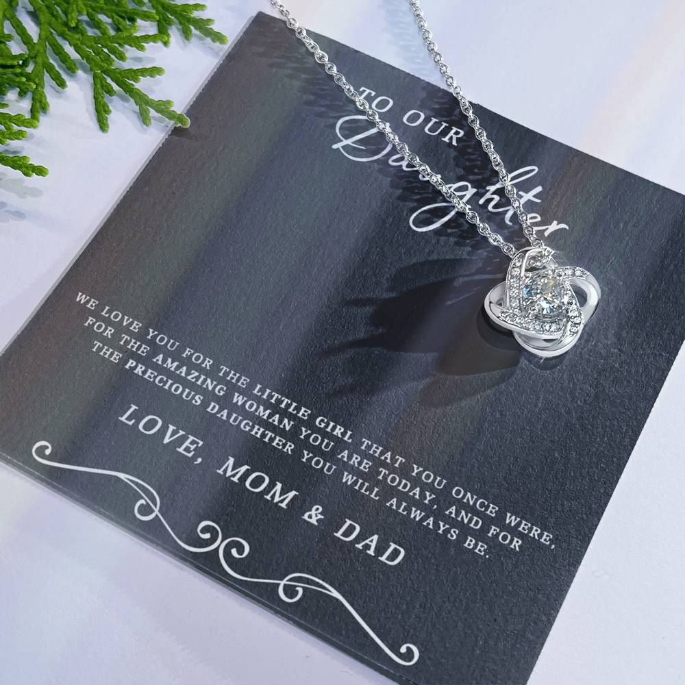 To My Daughter Gift Necklace From Mom And Dad, Daughter Gifts From Dad, Mother To Daughter Necklace Chain, Badass Daughter Jewelry Gift For Girls, Daughter On Birthday, Graduation Gift, Christmas